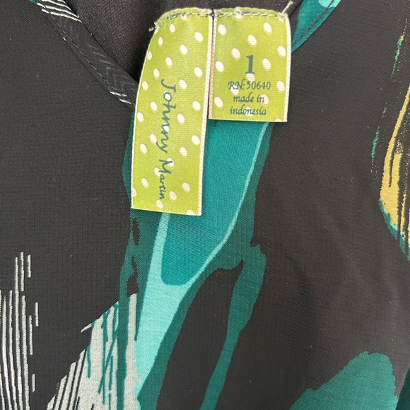 Elegant Multicolor V-Neck Blouse - Picture 3 of 3